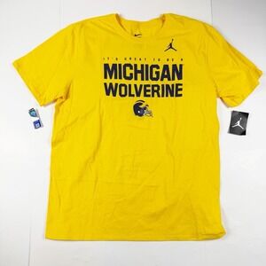 Nike Men's Michigan Wolverines Football 2018 Yellow Blue Jordan XL